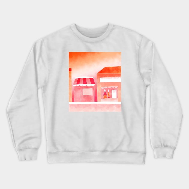 Forested Sunset Crewneck Sweatshirt by artforaltruism